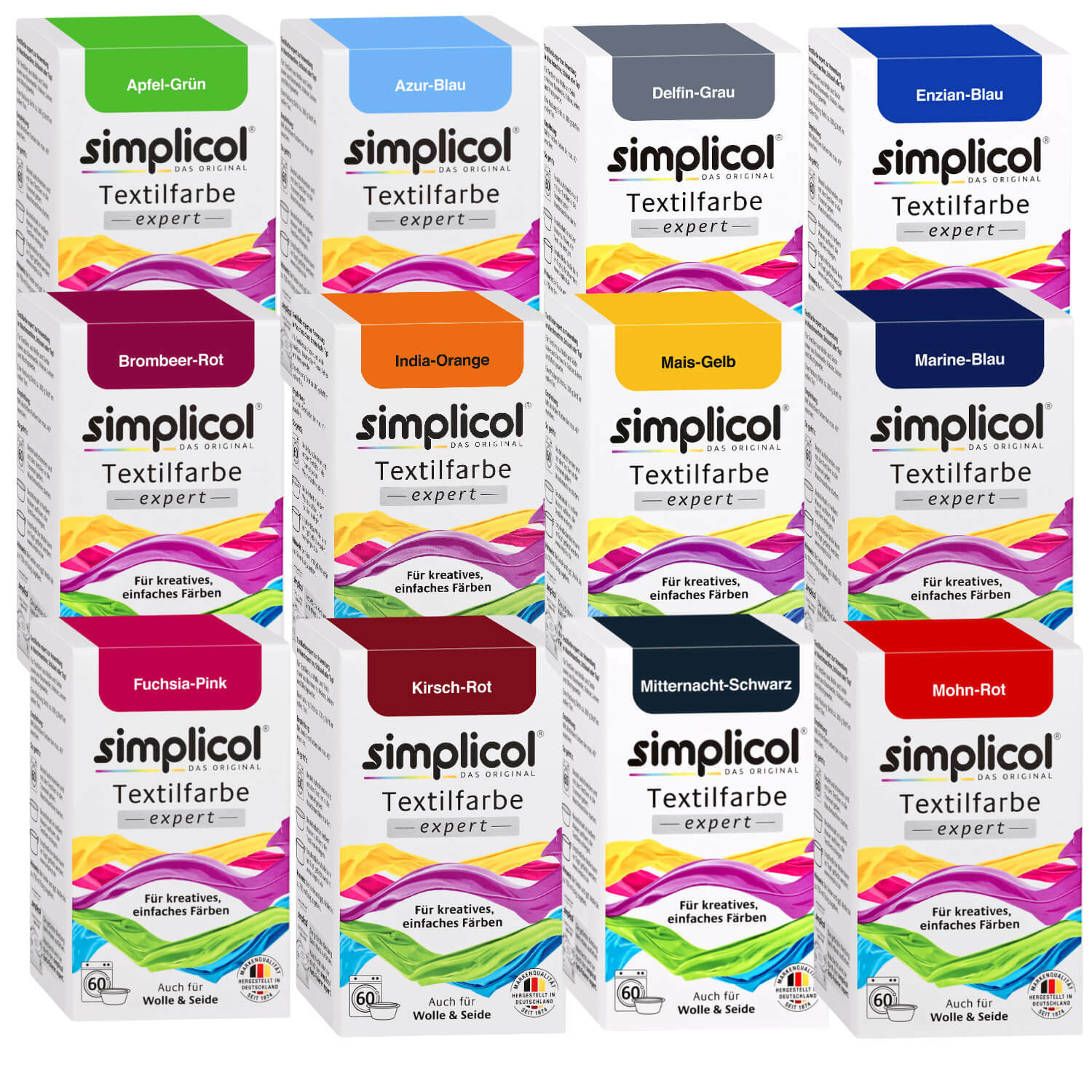 SIMPLICOL Textilfarbe EXPERT 150g versch. Farben & Fixierer auch für Wolle Seide gallery
