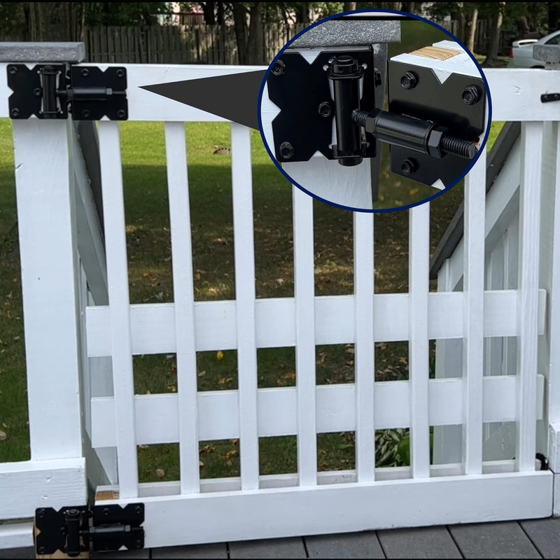 Self Closing Gate Hinges Adjustable Heavy Duty Hardware 90 Degree Gate Hinges Ki gallery