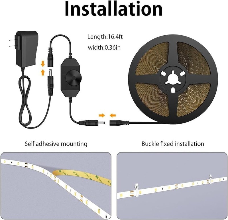 Warm LED Strip Lights,16.4ft Dimmable Strip Lighting,3000K 5m 12v Tape Light,... gallery