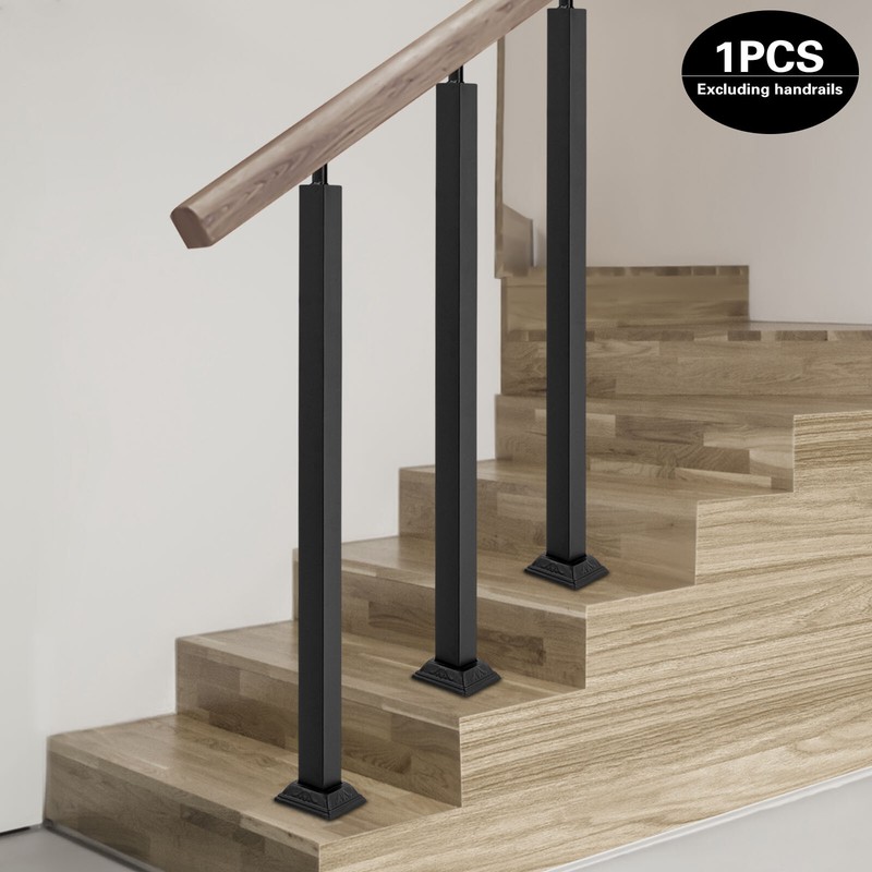 Iron Step Handrails Railing For 1-2 Step Handrail Indoor/Outdoor Deck Hand Rail gallery