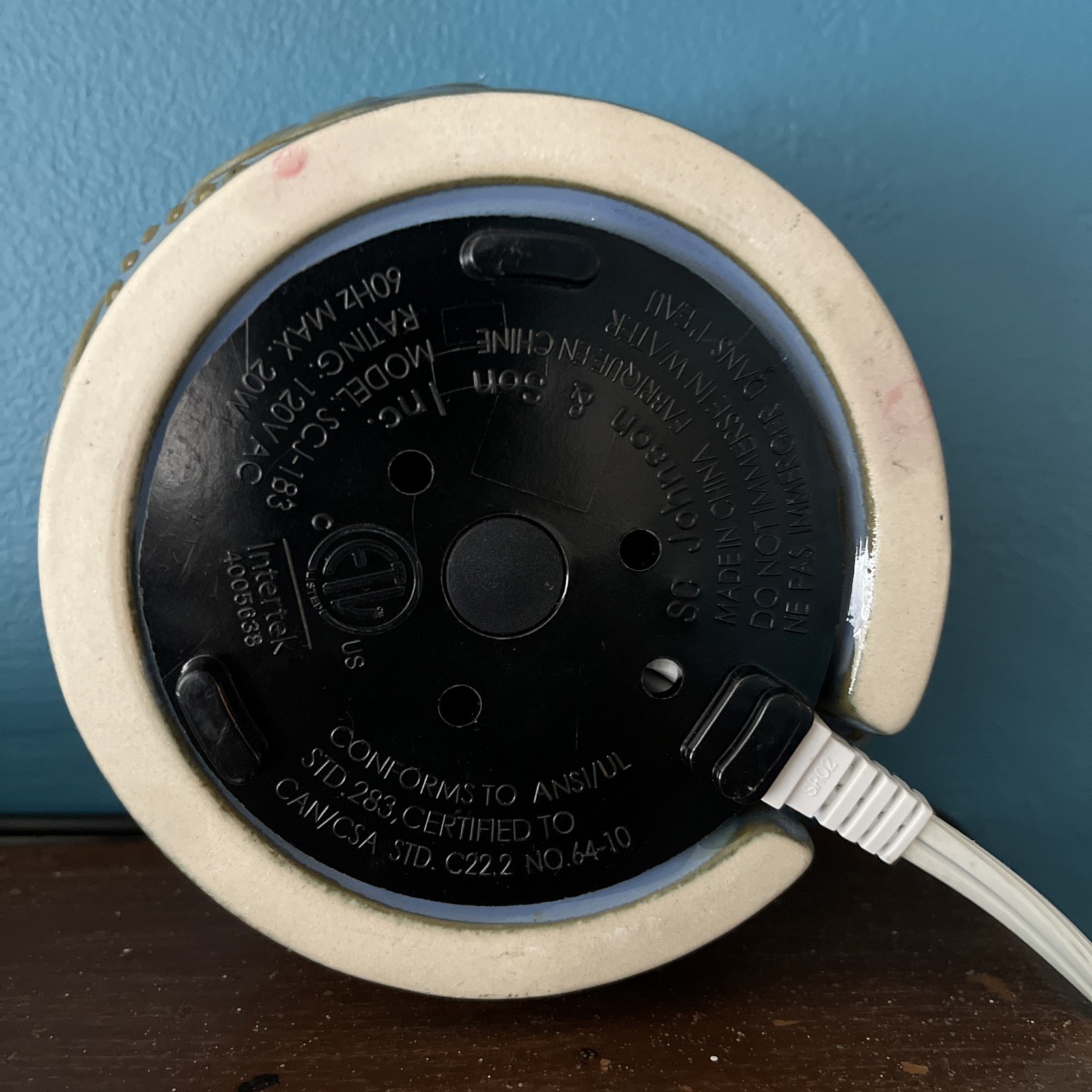 SC Johnson & Son Electric SCJ-183 Wax Warmer Plate And Dish Blue & Olive Green gallery