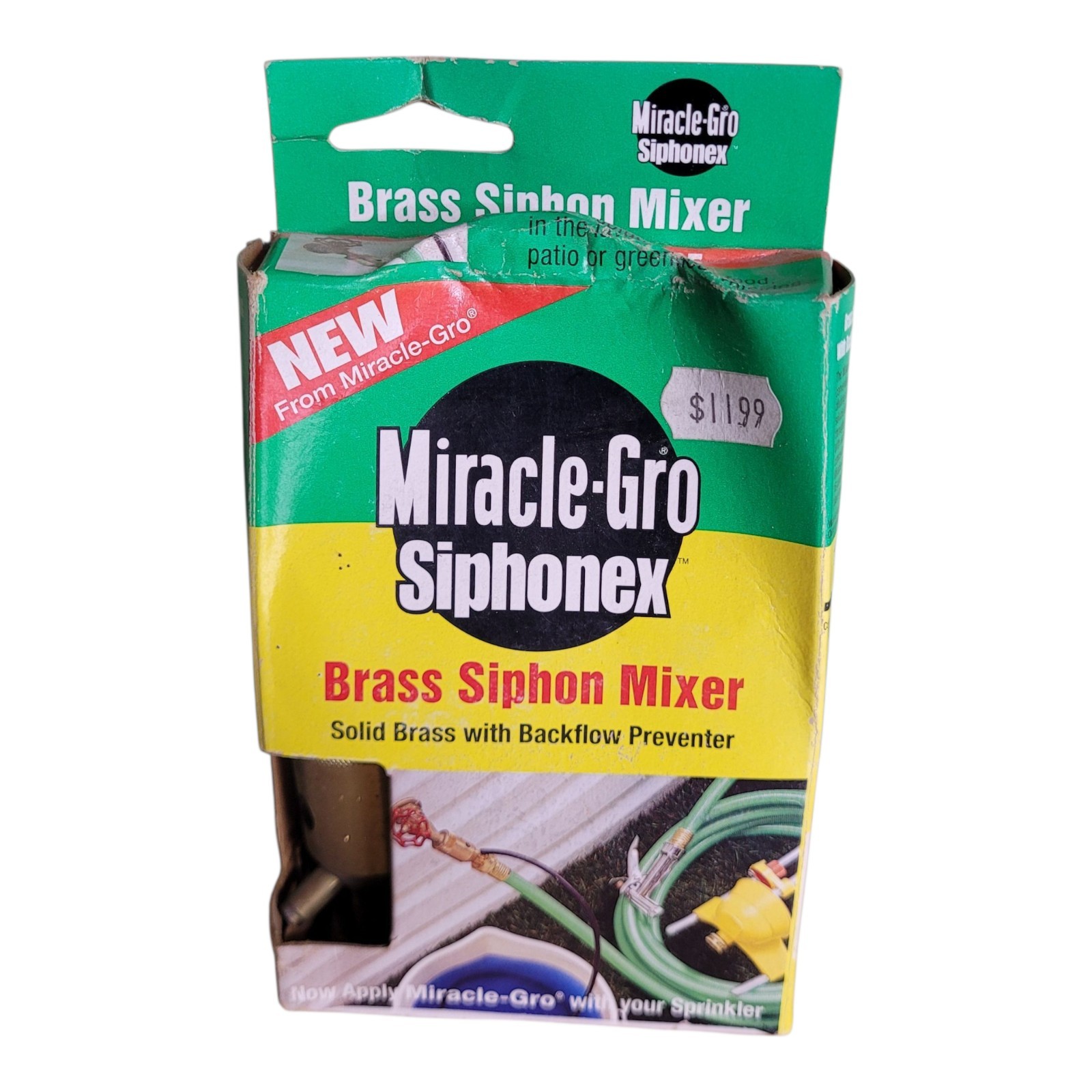 Miracle-Gro Siphonex Brass Siphon Mixer with Backflow Preventer Garden Hose NEW gallery