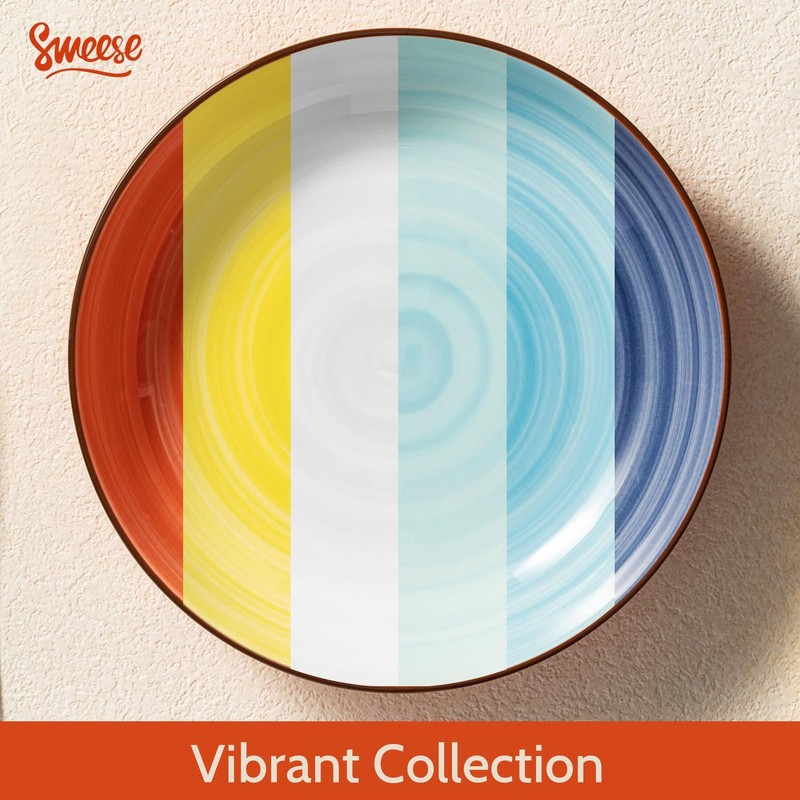 Sweese 6-Pack Ceramic Pasta Bowls, Multicolor Extra Large 30.0 Fl Oz, High-Grade gallery