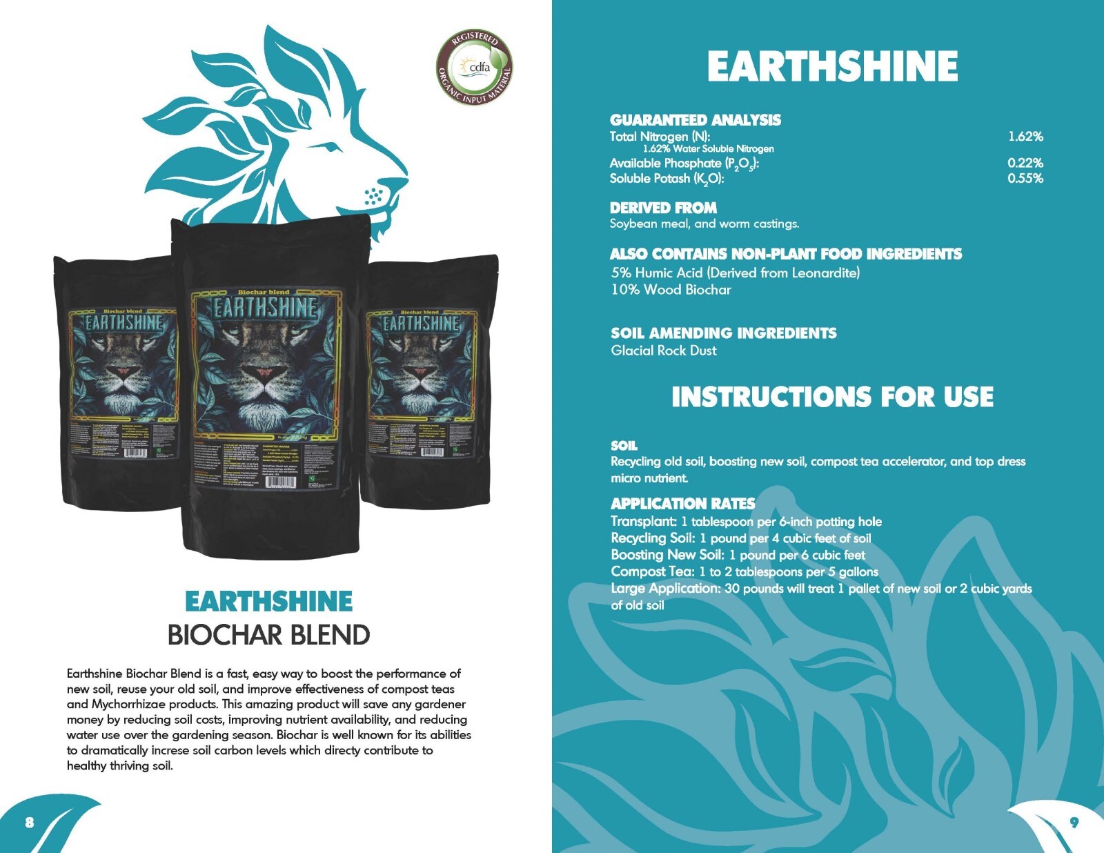 Earthshine Biochar Blend Soil Amendment 30 lbs by GreenGro Biologicals gallery