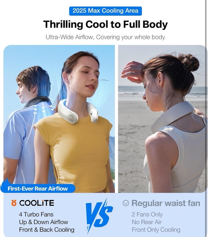 TORRAS COOLiTE Neck Fan, Industry’s Strongest Wind Power, Portable Neck Fan gallery