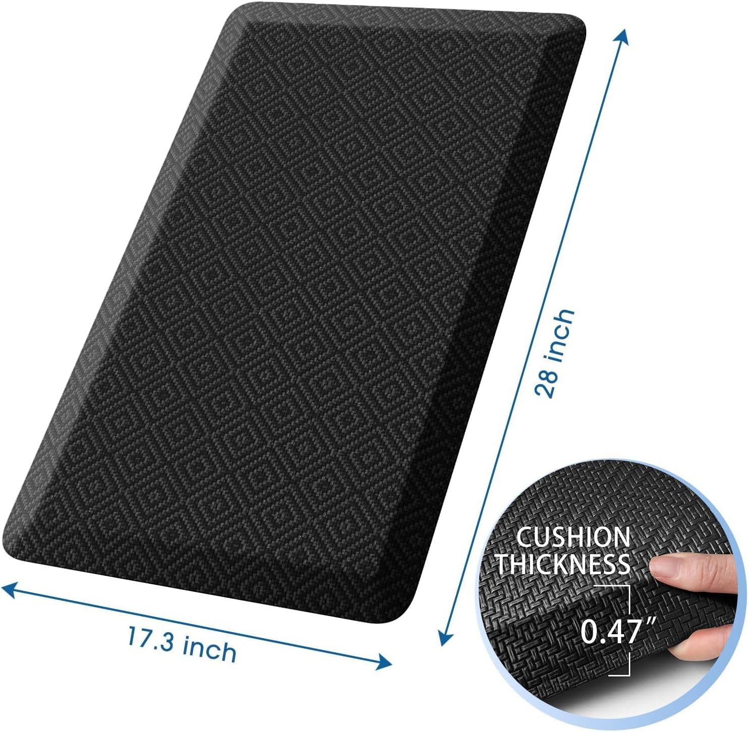 Kitchen Mat Cushioned Anti-Fatigue Floor Mat Water Resistant Non-Slip Mats and R gallery
