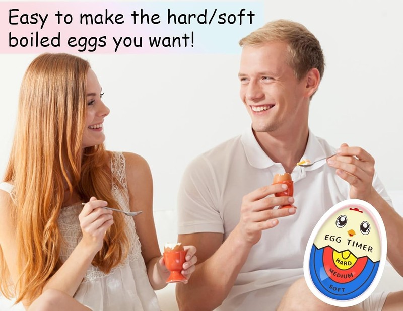 Color-Changing Egg Timer for Perfect Boiled Eggs Every Time, Cute Resin Design gallery