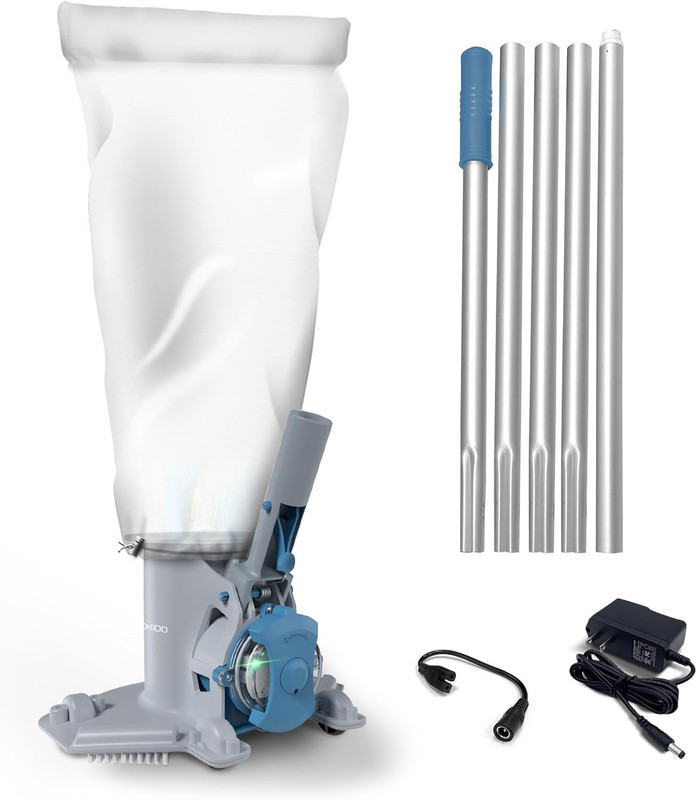 75-Min Rechargeable Pool Leaf Vacuum Cleaner with Large Filter gallery