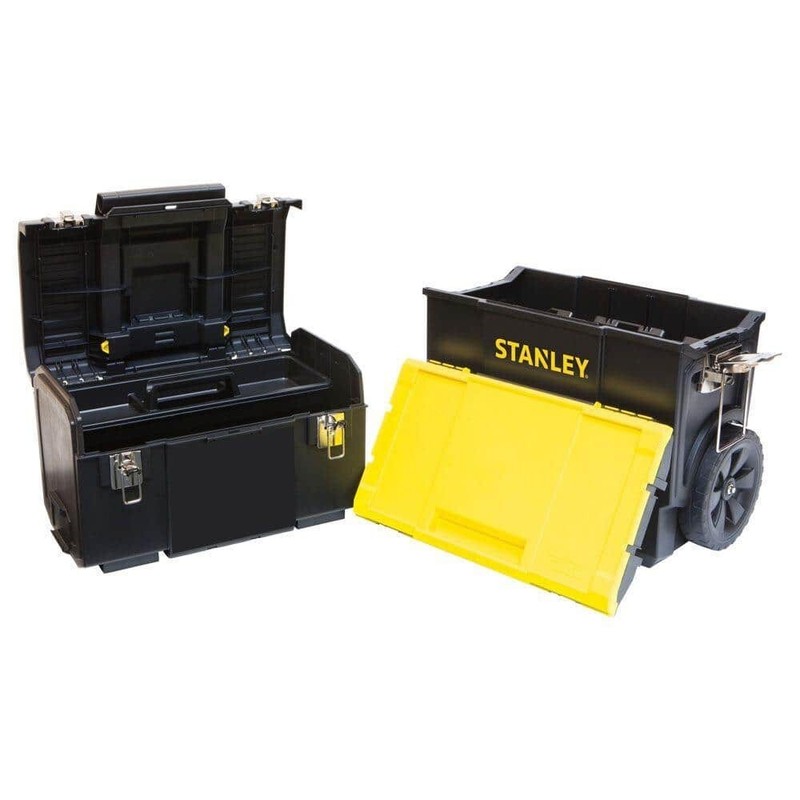 New stanley 3-in-1 rolling tool box organizer portable workshop cart storage Bin gallery