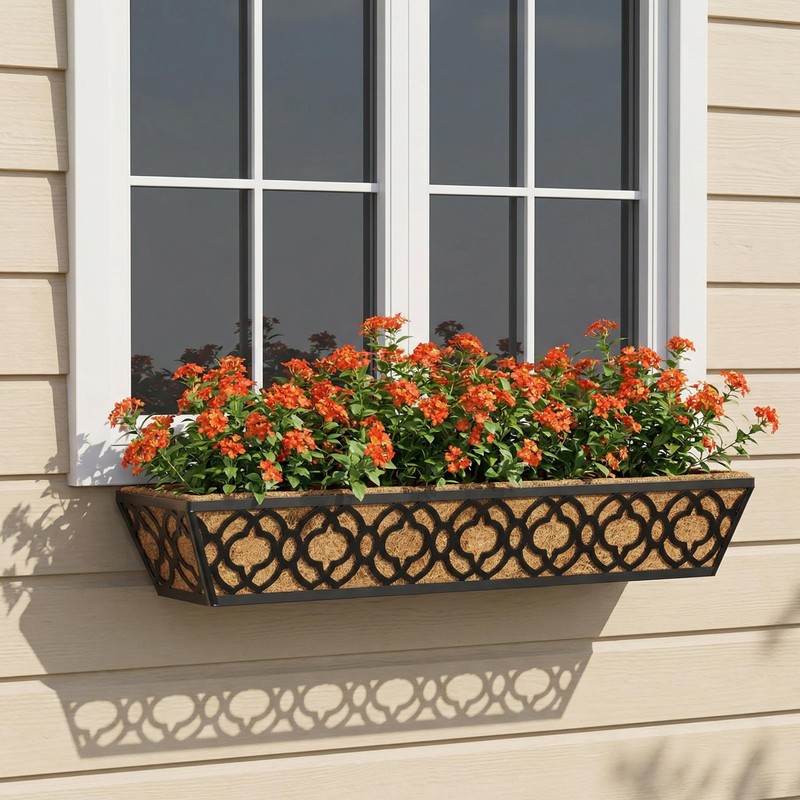 Adjustable 30Inch Deck Railing Planter Box 2Pack for Outdoor Plants gallery