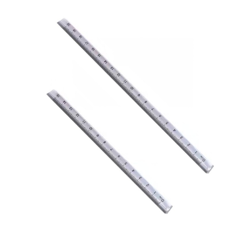 2Pcs Student Geometry Tool Clear Triangular Rulers Measurement Tool 15cm 20cm gallery