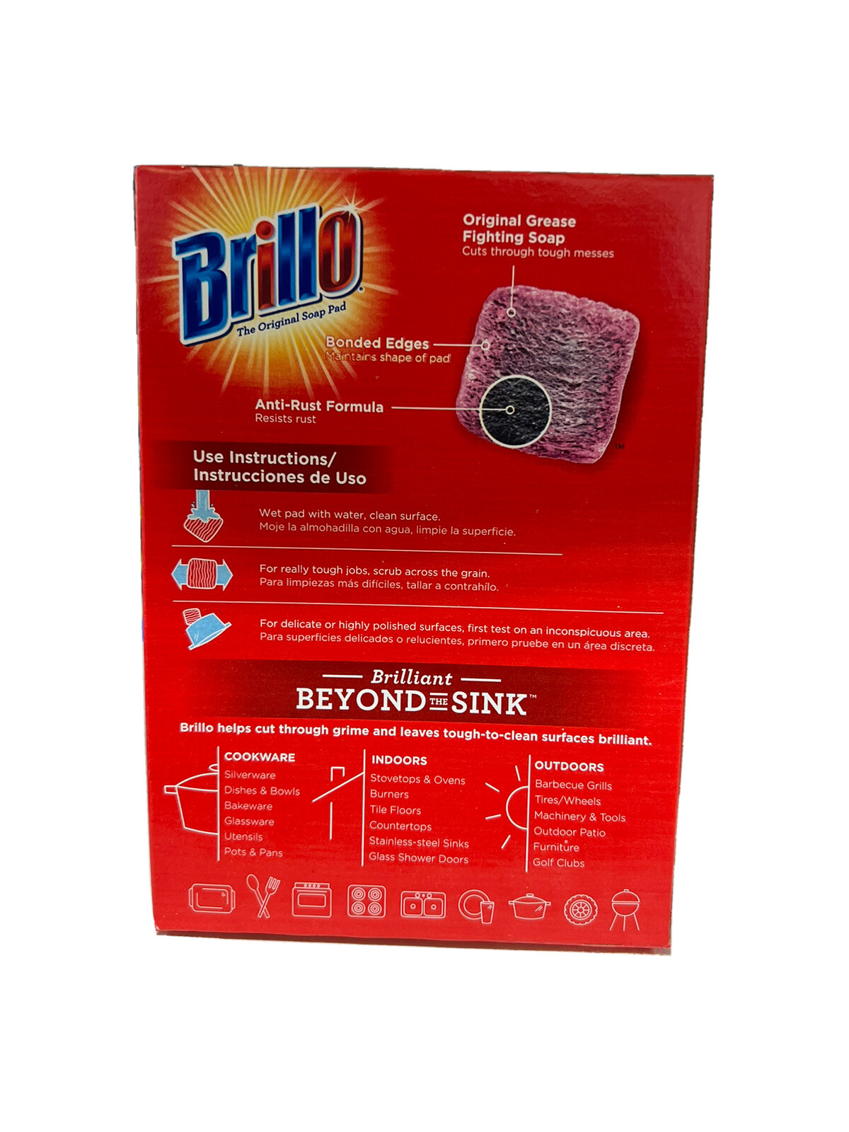 Brillo Steel Wool Soap Pads Long Lasting Lemon Scent Cleaning Lemon 10 Count gallery