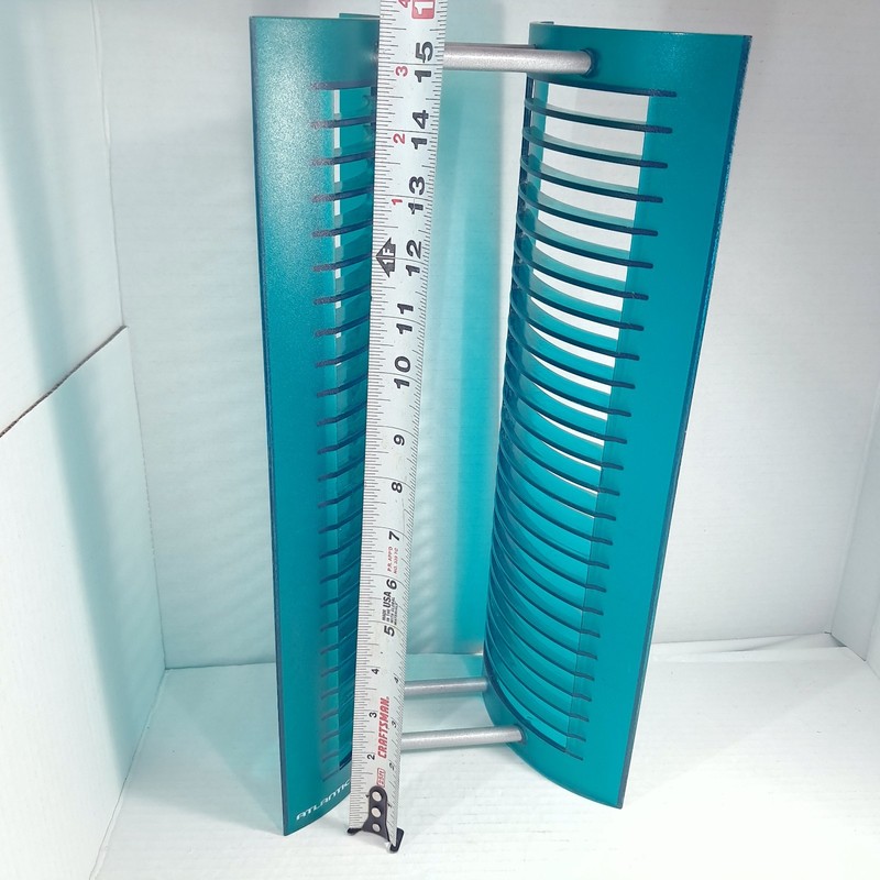 Atlantic CD Tower Rack Holder Futuristic Modern Atomic Turquoise Green teal gallery