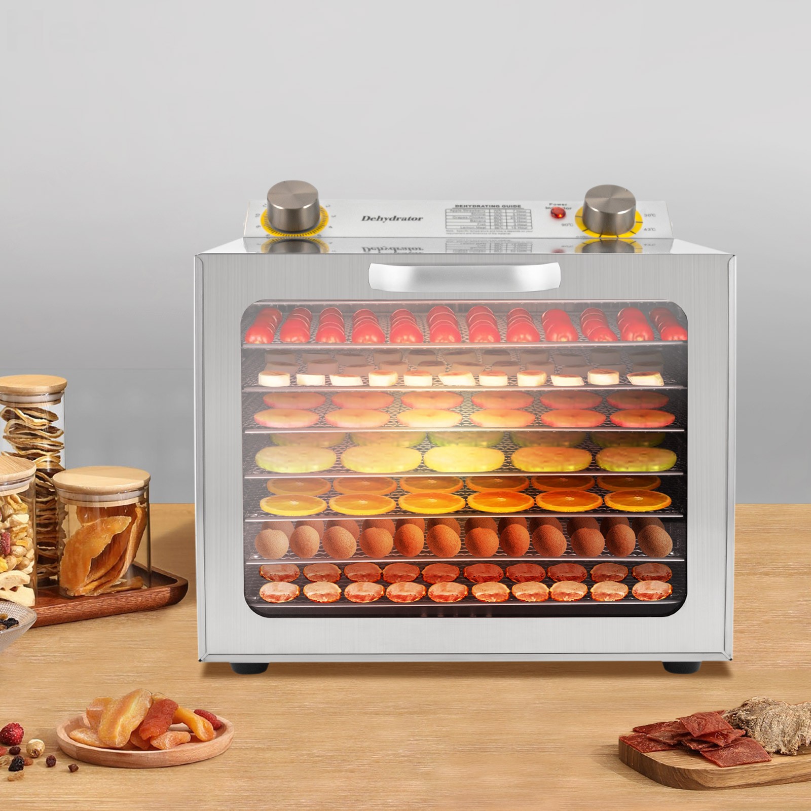 8 Trays Food Dehydrator Machine Stainless Steel 400W Jerky Fruit Drying Food gallery