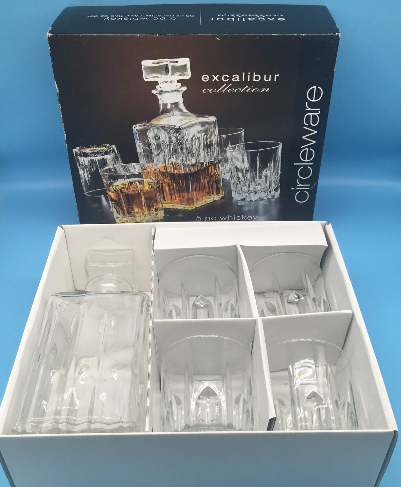 Circleware Style 54000 Excalibur Collection 5 pc Whiskey Set Made In Italy gallery