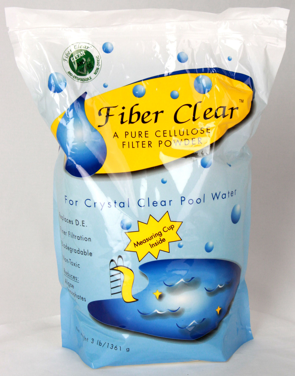 Fiber Clear Filter Media For Swimming Pools Replaces Diatomaceous Earth - 3 Lbs gallery
