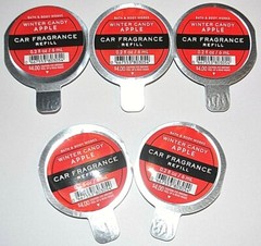 5 BATH & BODY WORKS WINTER CANDY APPLE CAR FRAGRANCE REFILL SCENTPORTABLE FRESHR