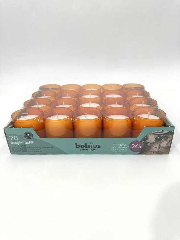 BOLSIUS Votive Candles - 20 Pack Restaurant Candles in Clear Unbreakable Plas... gallery