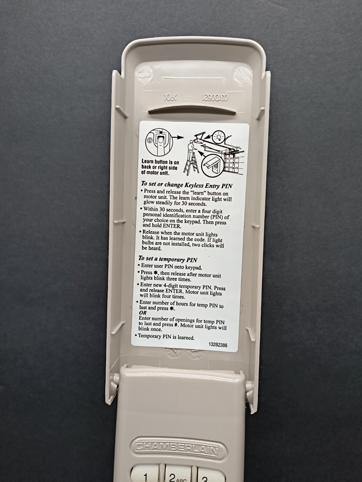 Chamberlain 940EV-P2 940ESTD Wireless Universal Garage Door Opener Keypad gallery