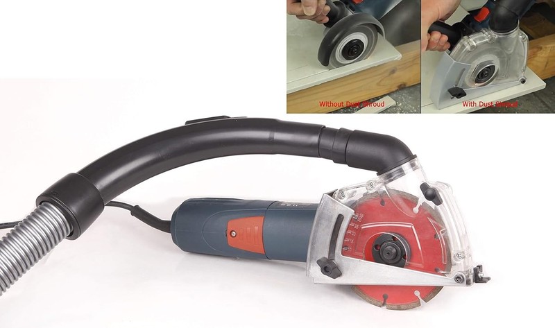 Dust Collector Attachment,Cutting Dust Shroud for Angle Grinder 4-1/2 inch to... gallery