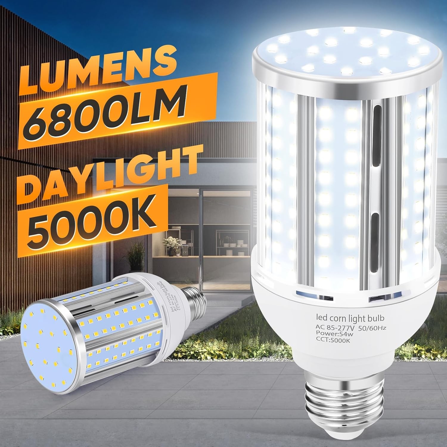 XYCN 6 Pack 54W Corn LED Light Bulb 5000K 6800LM gallery