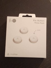 Flic Smart Button 3-Pack + New Batteries for Alexa, Matter, Homekit, SmartThings