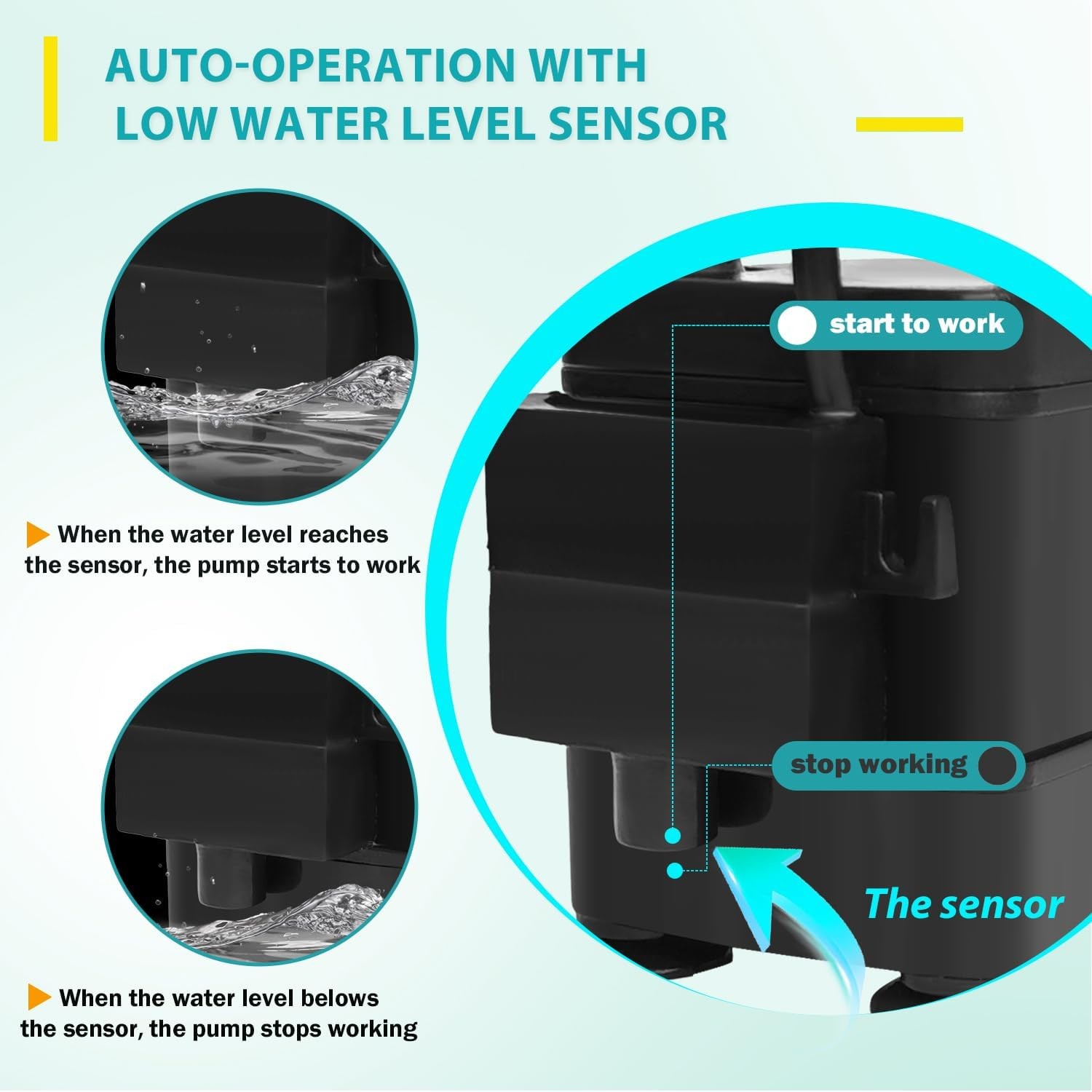 Small Pump With Level Sensor 110V Automatic Submersible Water Pump gallery