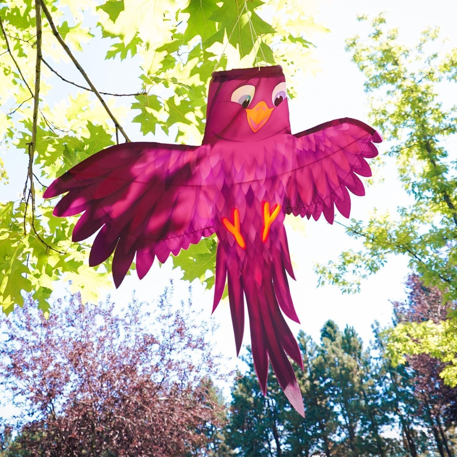 In the Breeze Purple Bird Windsock #5275--24" Wide Colorfully Printed Windsock gallery