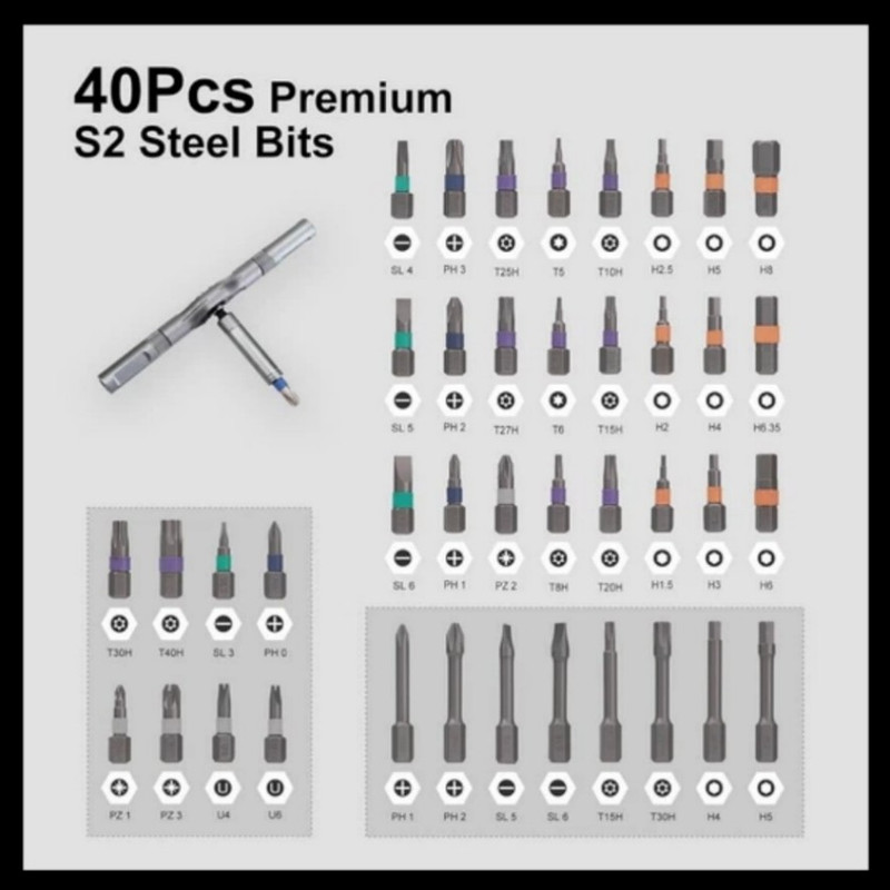 25Pcs 24 in 1 Multifunction Screwdriver Head Set Household Repair Ratchet Wrench gallery
