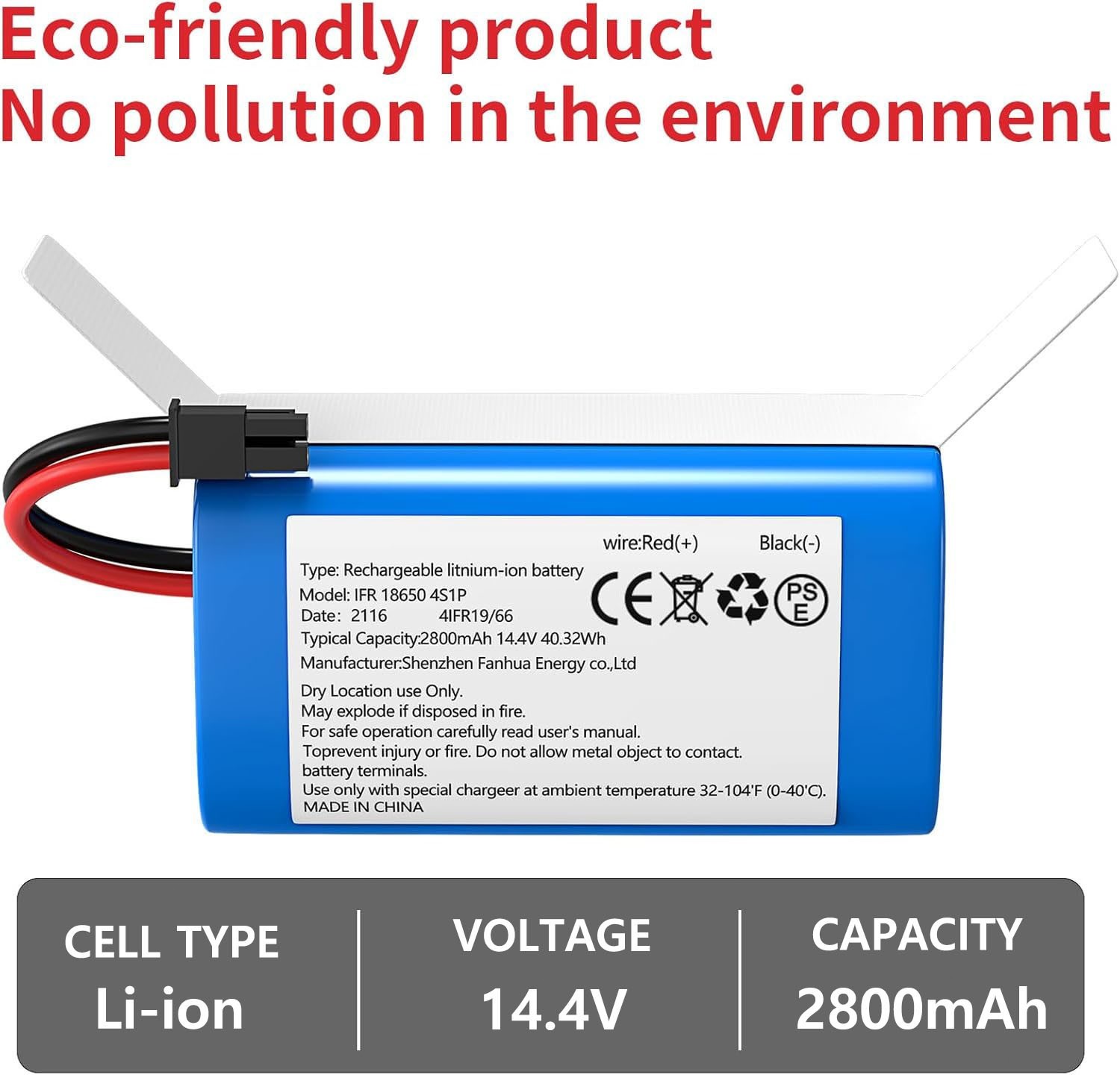 Replace Battery For Coredy R750-2200pa, G800, G850/ Kyvol E20, E30, E31 Robot gallery