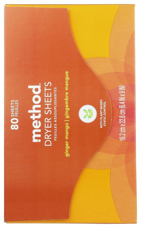 Dryer Sheets, Ginger Mango, 80 Sheets, 1 pack, Packaging May Vary gallery