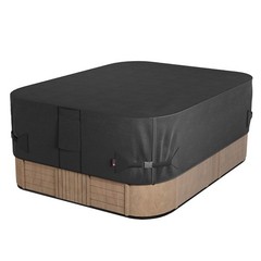 iBirdie Outdoor Waterproof Rectangular Hot Tub 85″ x 77″ (7’1″ x 6’5″), Black