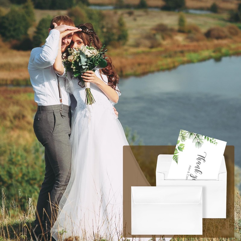 1000 Pcs A4 Envelopes with Self Adhesive 4.25x6.25 In White Invitation Envelo... gallery