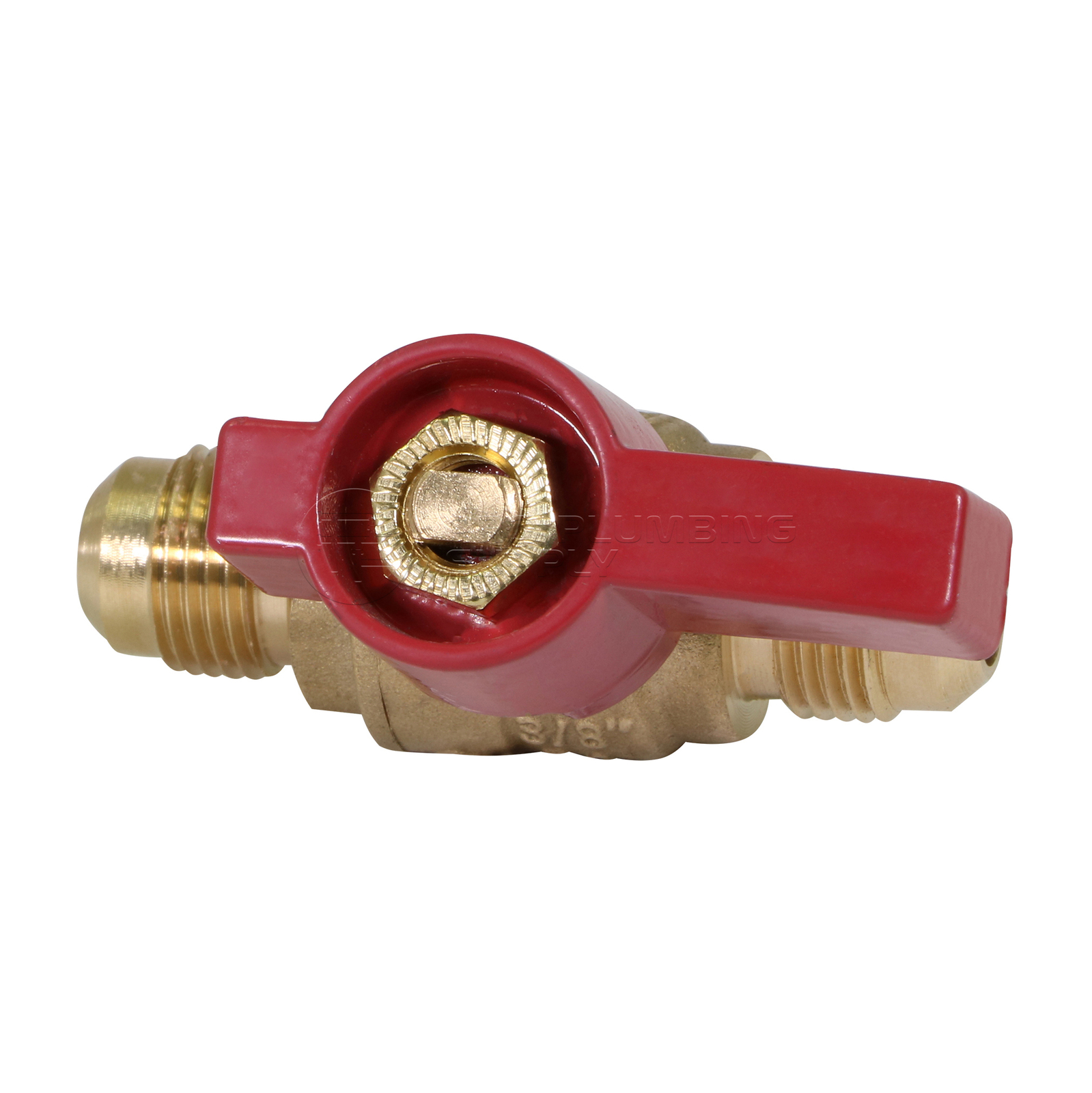 Midline Valve Premium Brass Gas Ball Valve with Flare Connections 3/8 in-1/2 in gallery