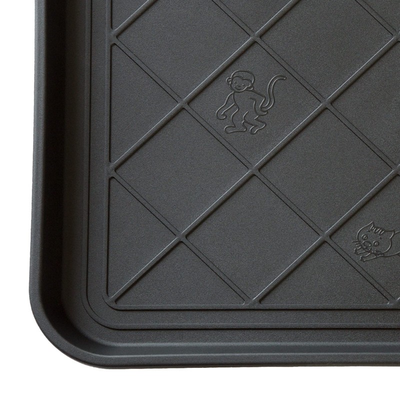 All-Weather Boot Tray - Water-Resistant Plastic Mud Pan, Pet Food Tray, and O... gallery