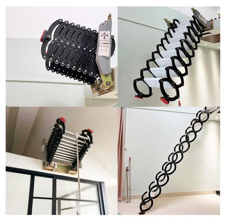 Open Box Narrow Wall Mounted Attic Loft Ladder Wall Loft Folding Ladder gallery