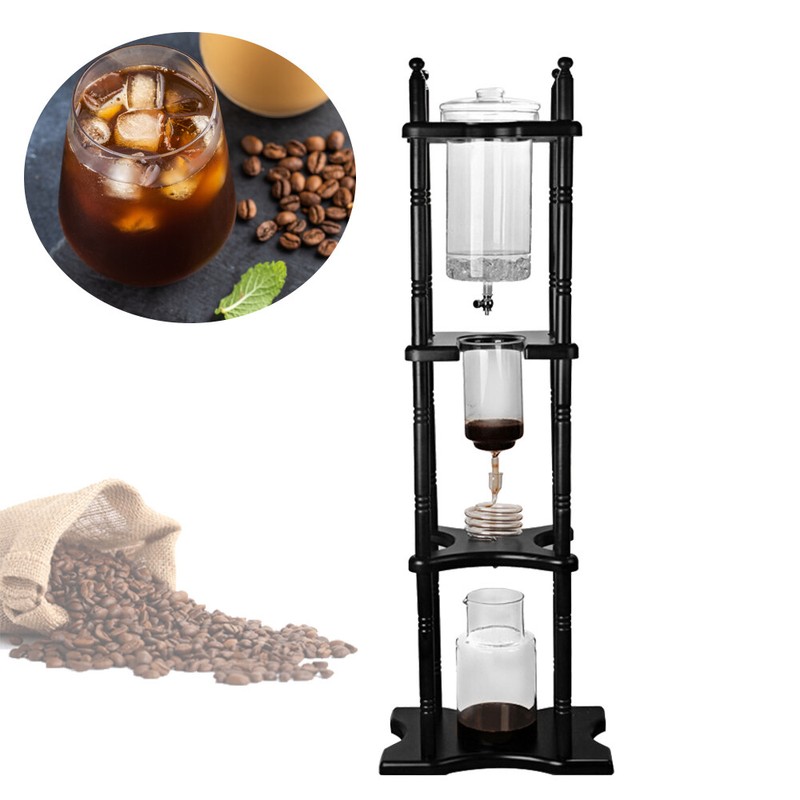 Cold Drip Coffee Maker, Cold Brew Coffee Tower Slow Drip Cold Brew Maker Brown gallery