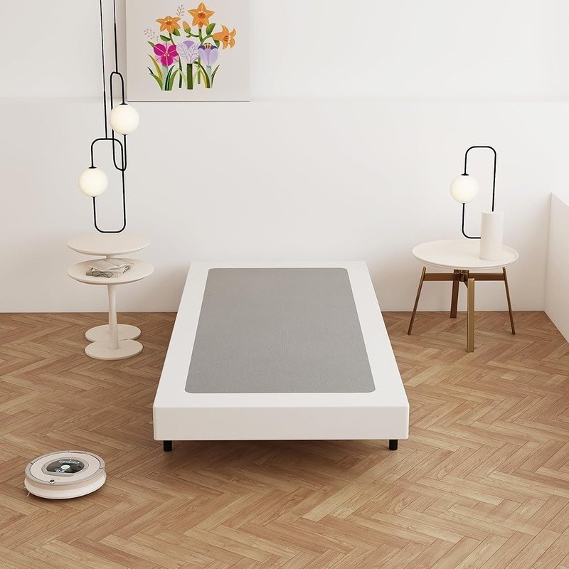 Sturdy Metal Box Spring Assembly Squeak Resistant High Quality Fabric Cover New gallery