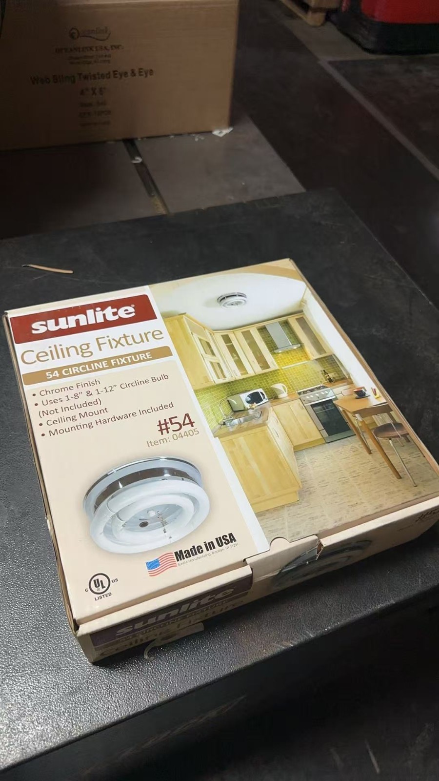 Sunlite Fluorescent 54 Circline Fixture Chrome Finish NO BULBS gallery