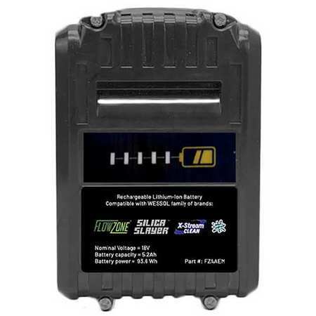 Flowzone Fzaaem Lithium-Ion Battery,18V,5.2 Ah gallery