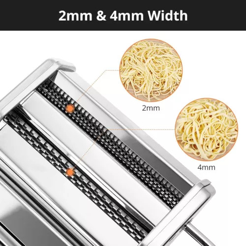 Manual Pasta Maker Machine Pasta Roller and Cutter Adjustable Thickness Settings gallery