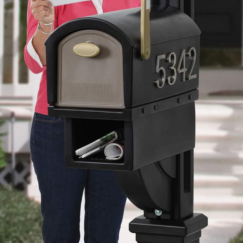 Step2 Mailmaster Hudson Mailbox, Magnetic Door, Large Newspaper Holder, Heavy-Du gallery