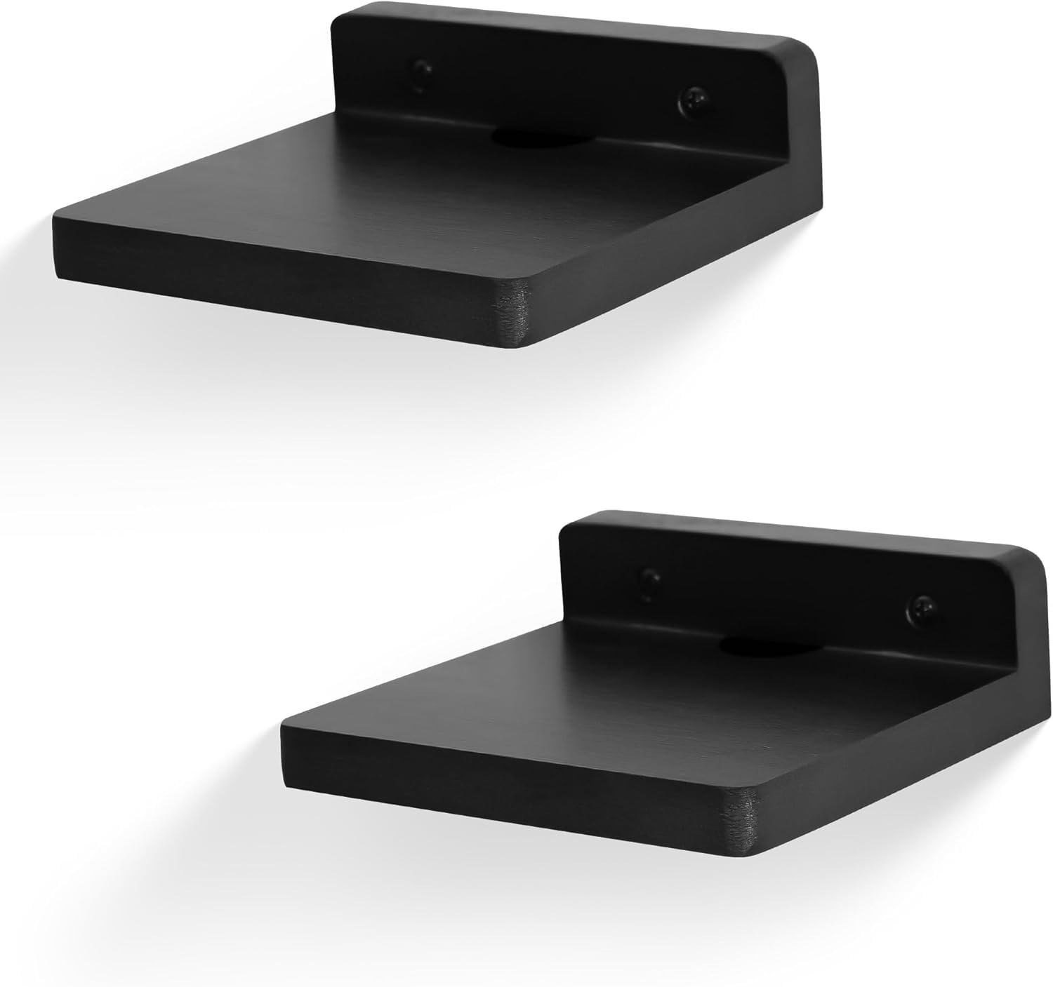 Small Floating Shelf for Wall,5 Inch Wooden Wall Shelf Set of 2,Mini Speaker,... gallery