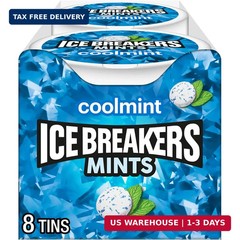 ICE BREAKERS Coolmint Sugar Free Mints Tins, 1.5 oz (8 Count)