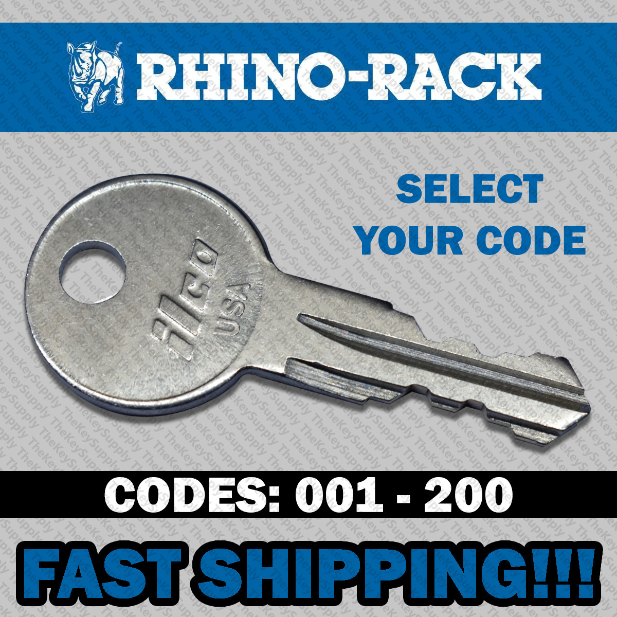 Rhino Rack Replacement Key Cut to Your Code 001 - 200 gallery
