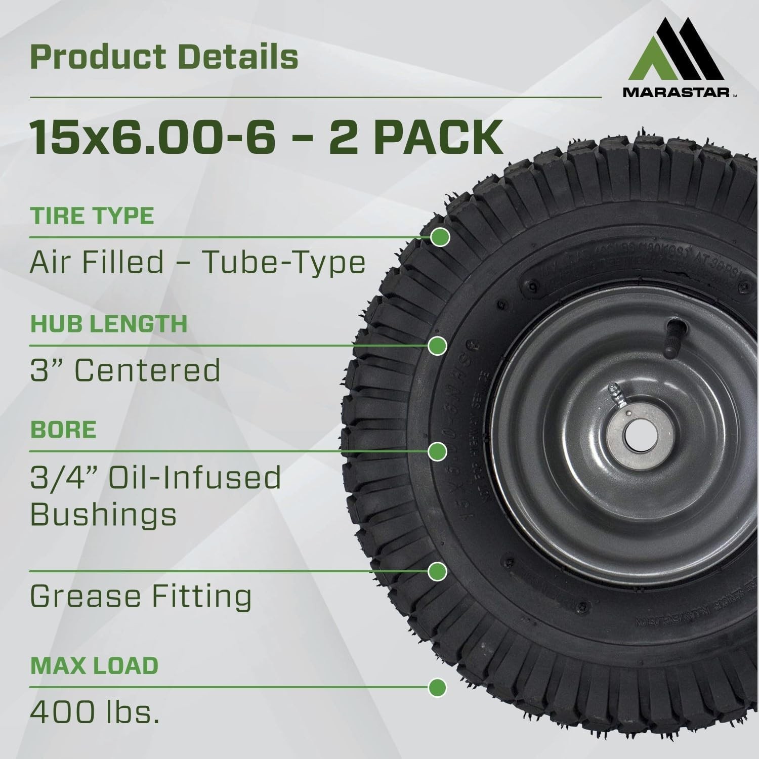 2 Front Wheel Tire Craftsman LT2000 LT3000 YT4500 CubCadet LTX1040 Snapper LT200 gallery