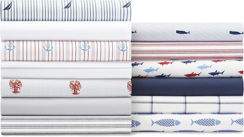 Cooling Queen Size Sheet Set - Crisp Cotton Percale in Skippers Island Blue gallery