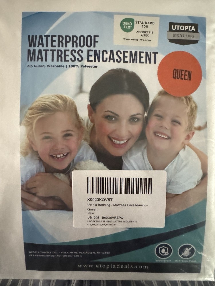 Utopia Bedding Washable Waterproof Mattress Encasement - Queen