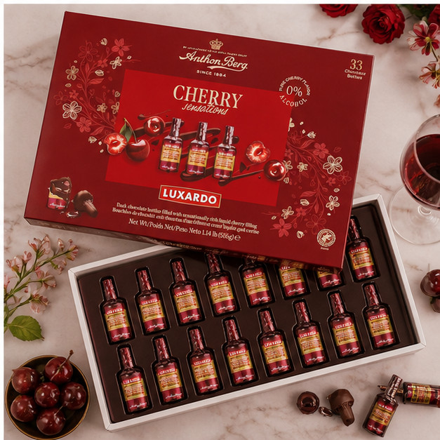 2-Pack Anthon Berg Luxardo Cherry Filled Chocolate 33-count EXP 07/06/26 gallery