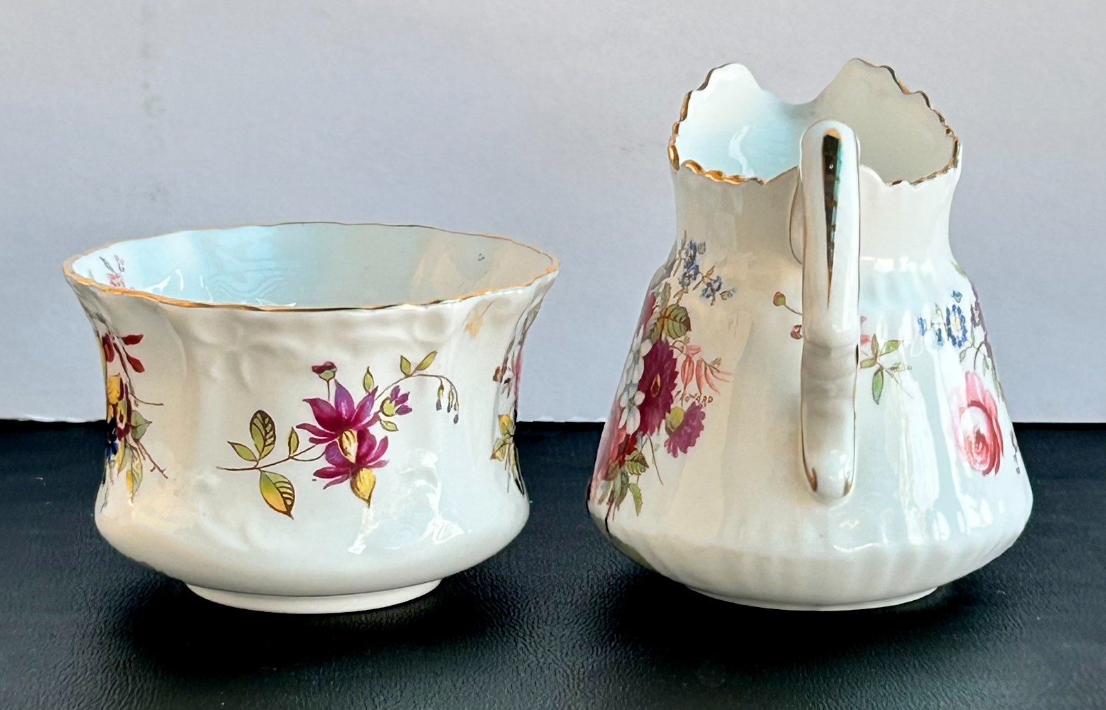 Hammersley Lady Patricia Mini Creamer Open Sugar Bone China Floral England C171 gallery